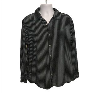 Banana Republic Camden Fit striped button down XL